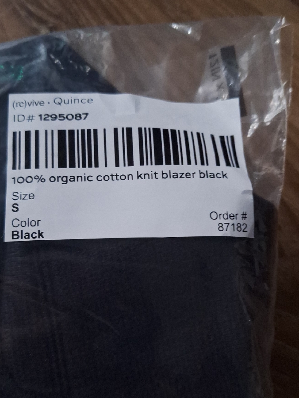 Quince 100% Organic Cotton Knit Blazer Black S NWT - Picture 3 of 3